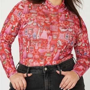 Rachel Antonoff Lillian Turtleneck Pink Things L